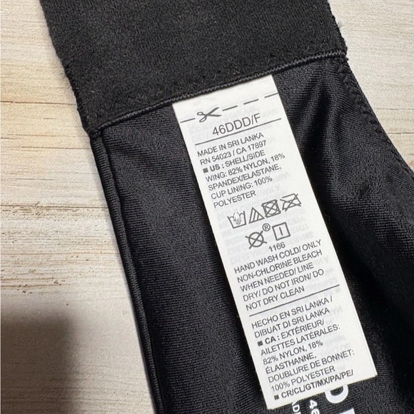 Old Navy Women's Hook & Loop Full-Coverage Underwire Bra Black Size 46DDD NWT - Picture 9 of 16